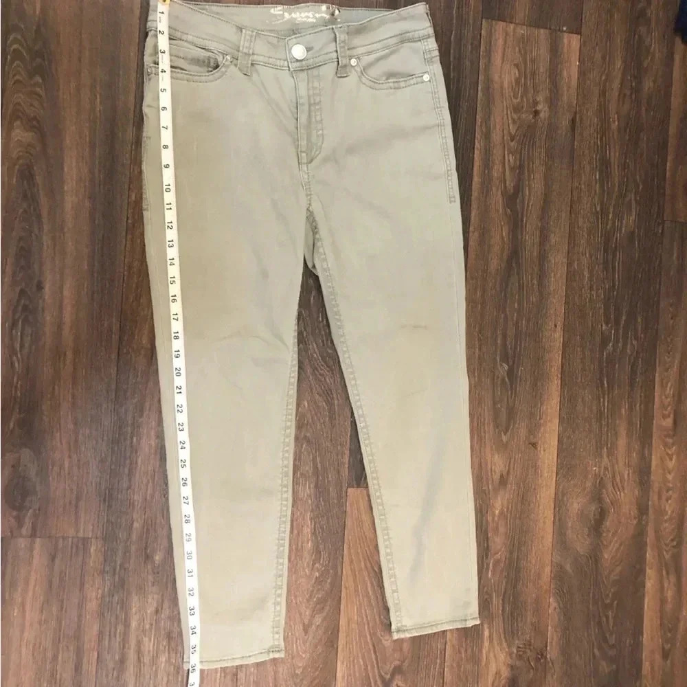 Seven7 Starlette Crop green pants Women's Size 12 - Picture 9 of 9